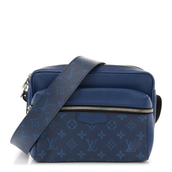 LOUIS VUITTON Taiga Monogram Outdoor Messenger Cobalt