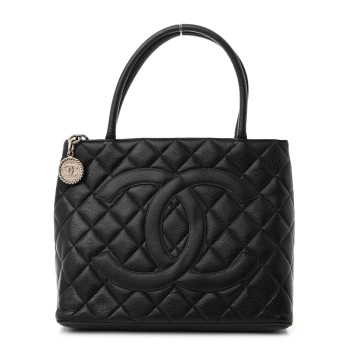 CHANEL Caviar Quilted Medallion Tote Black CHANEL Caviar Quilted Medallion Tote Black
