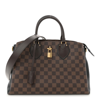 LOUIS VUITTON Cuir Taurillon Damier Ebene Normandy Black