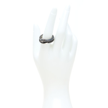 GUCCI Sterling Silver Gucci Garden Snake Ring 57 8