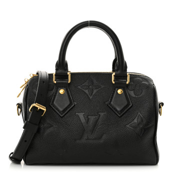 LOUIS VUITTON Empreinte Monogram Giant Speedy Bandouliere 20 Black
