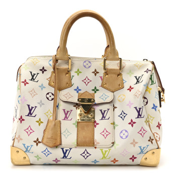 LOUIS VUITTON Monogram Multicolor Speedy 30 White