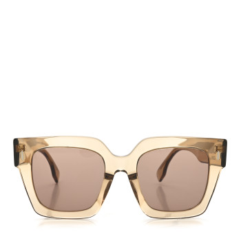 FENDI Acetate Fendi Square Sunglasses FE40101F Transparent Light Brown