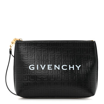 GIVENCHY Coated Canvas 4G Travel Pouch Black