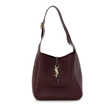 SAINT LAURENT Smooth Calfskin Small Le 5 A 7 Soft Hobo Rouge Legion