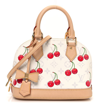 LOUIS VUITTON LV X TM Monogram Cerises Alma BB White