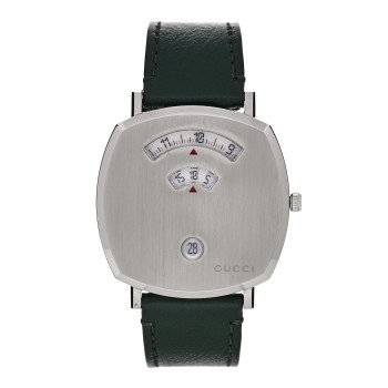 GUCCI Stainless Steel Calfskin 38mm Grip Quartz Watch Green