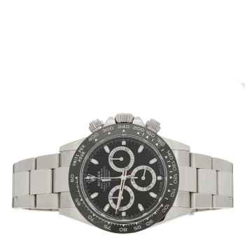 ROLEX Stainless Steel 40mm Oyster Perpetual Cosmograph Daytona Watch Black 116500LN