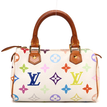 LOUIS VUITTON Monogram Multicolor Mini Sac HL Speedy White