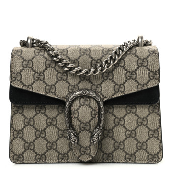 GUCCI GG Supreme Monogram Mini Dionysus Shoulder Bag Black