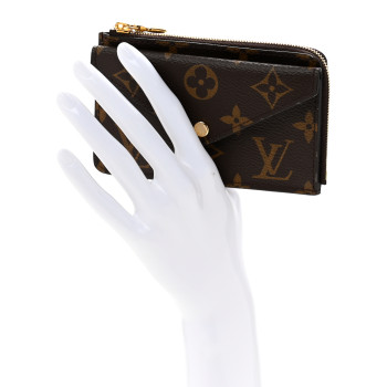 LOUIS VUITTON Monogram Recto Verso Card Holder Black