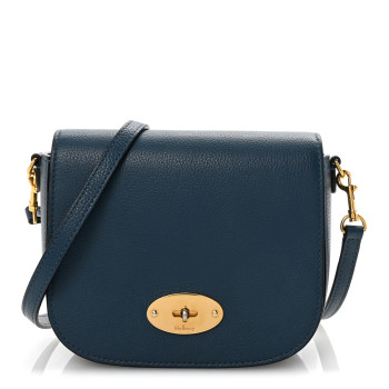 MULBERRY Small Classic Grain Calfskin Small Darley Satchel Blue