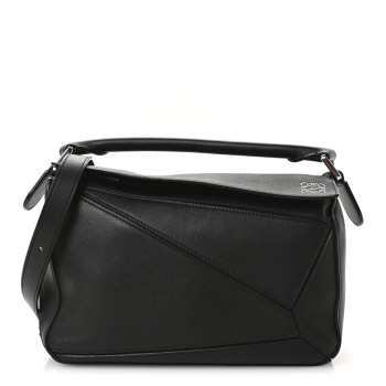 LOEWE Calfskin Small Puzzle Bag Black