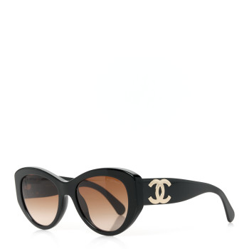 CHANEL Acetate Butterfly Large CC Sunglasses 5492-A Black
