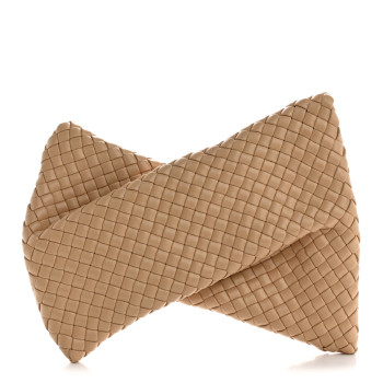 BOTTEGA VENETA Nappa Intrecciato Crisscross Clutch Porridge