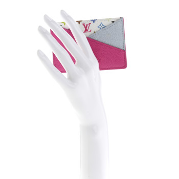 LOUIS VUITTON LV X TM Monogram Multicolor Criss-Cross Card Holder Kawaii Pink