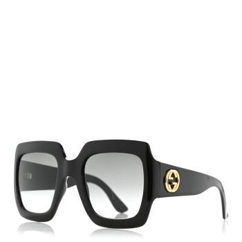 GUCCI Acetate Square Frame Sunglasses GG0053S Black