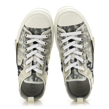 CHRISTIAN DIOR Technical Canvas Oblique B23 Low Top Sneaker 39 White Black
