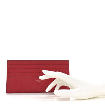LOUIS VUITTON Calfskin Felicie Card Holder Insert Cherry