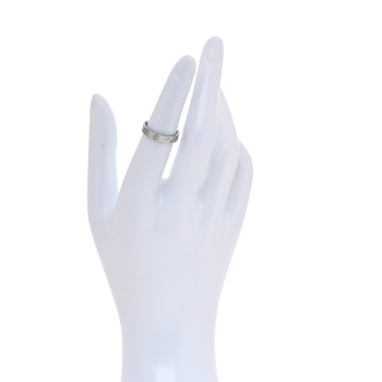 CARTIER 18K White Gold 3.5mm LOVE Wedding Band Ring 50 5.25