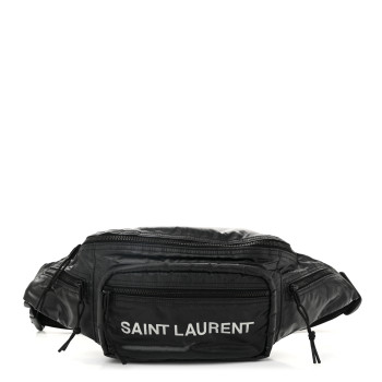 SAINT LAURENT Nylon Logo Nuxx Body Belt Bag Black