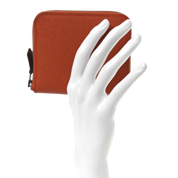 HERMES Epsom Silk'In Compact Wallet Terre Battue