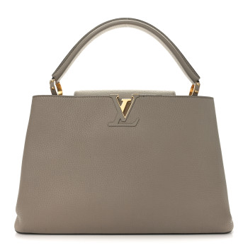 LOUIS VUITTON Taurillon Capucines MM Galet