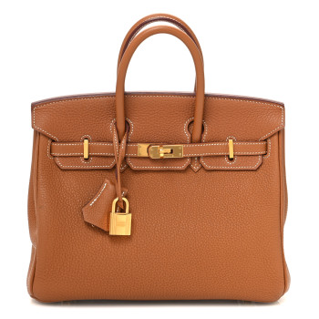 HERMES Togo Birkin 25 Gold