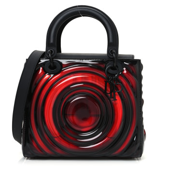 CHRISTIAN DIOR Ultra Matte Calfskin PVC Medium Kohei Nawa Lady Art Red