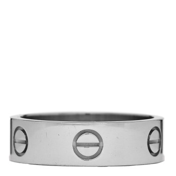 CARTIER 18K White Gold 6mm LOVE Ring 58 8.25