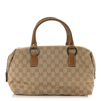 GUCCI Monogram Small Boston Brown