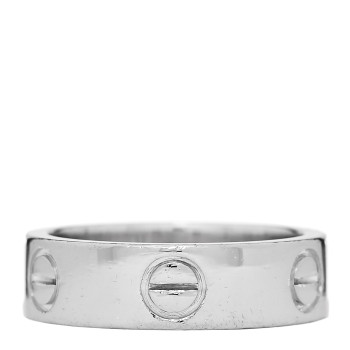 CARTIER 18K White Gold 5.5mm LOVE Ring 52 6