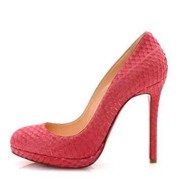 CHRISTIAN LOUBOUTIN Watersnake Nubuck Neofilo 120 Pumps 36 Framboisine