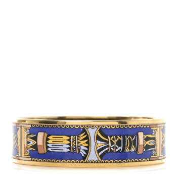 HERMES Enamel Printed Wide Bracelet 65
