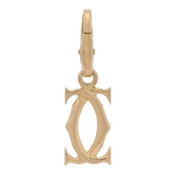 CARTIER 18K Yellow Gold Logo Charm
