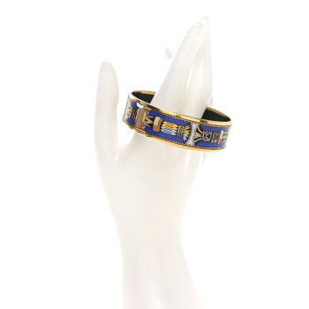 HERMES Enamel Printed Wide Bracelet 65