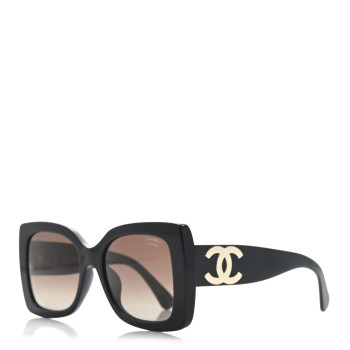 CHANEL Square Polarized CC Sunglasses 5494-A Black