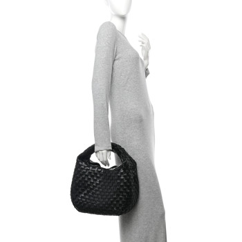 BOTTEGA VENETA Nappa Intrecciato Hobo Black