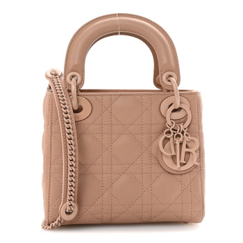 CHRISTIAN DIOR Ultra Matte Calfskin Cannage Mini Lady Dior Fard