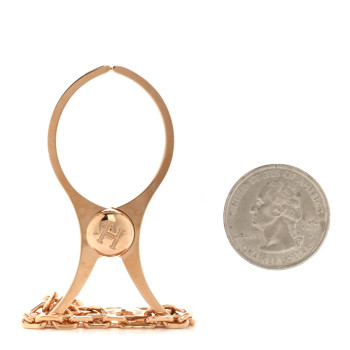 HERMES Permabrass Filou Glove Clip Rose Gold