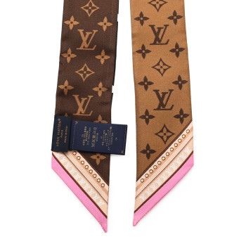 LOUIS VUITTON Silk Ultimate Monogram BB Bandeau Black