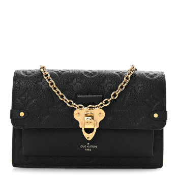 LOUIS VUITTON Empreinte Vavin Chain Wallet Black