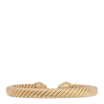 DAVID YURMAN 18K Yellow Gold Diamond 7mm Pave Renaissance Oval Cablespira Bracelet