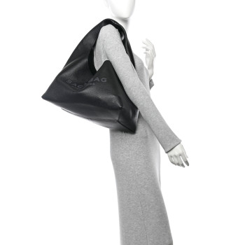 MARC JACOBS Grained Calfskin Medium The Sack Bag Black