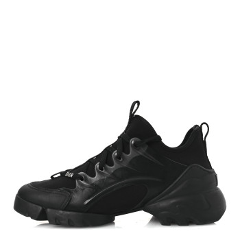 CHRISTIAN DIOR Neoprene Rubber Womens D-Connect Sneakers 37.5 Black