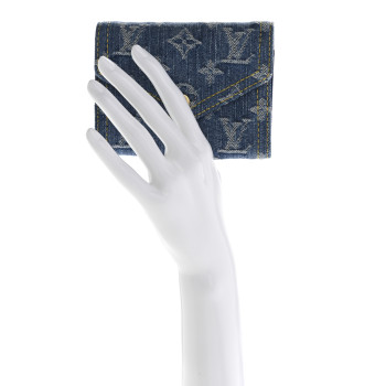 LOUIS VUITTON Denim Victorine Wallet Blue