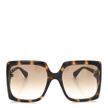 GUCCI Acetate Square Frame Sunglasses GG0876S Tortoise