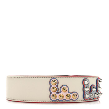 FENDI Vitello Dolce Fun Fair Metal Studded Strap You Camelia Multicolor