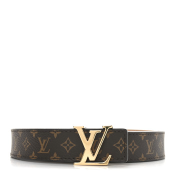 LOUIS VUITTON Mini Monogram 25mm LV Initiales Belt 80 32