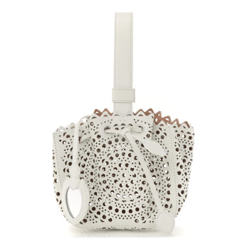 ALAIA Lux Calfskin Vienne Rose-Marie 19 Bag White